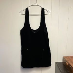 Black corduroy overalls